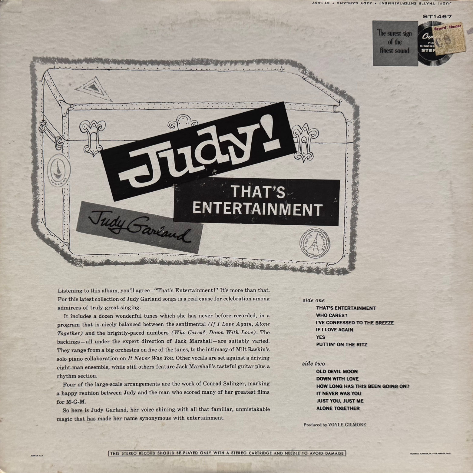 Vinyl Judy Garland That's Entertainment!
