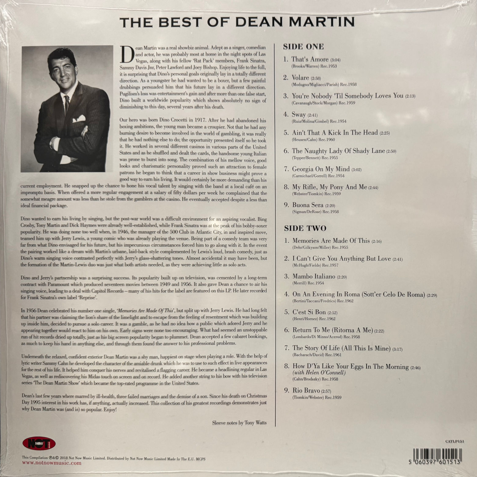 Vinyl The Best of Dean Martin