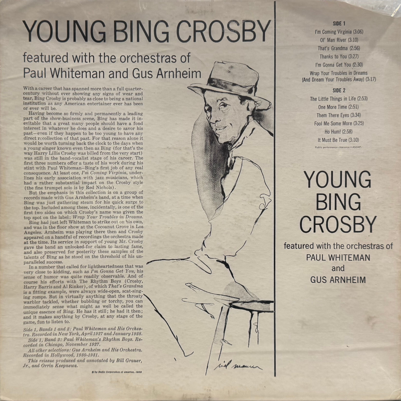 Vinyl Young Bing Crosby