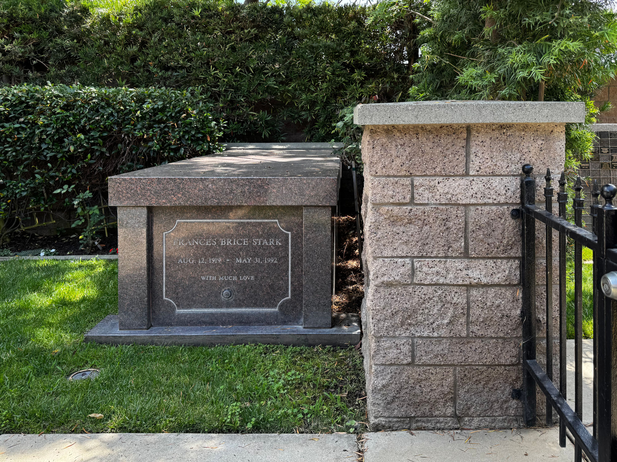 Westwood Village Memorial Park Frances Brice Stark