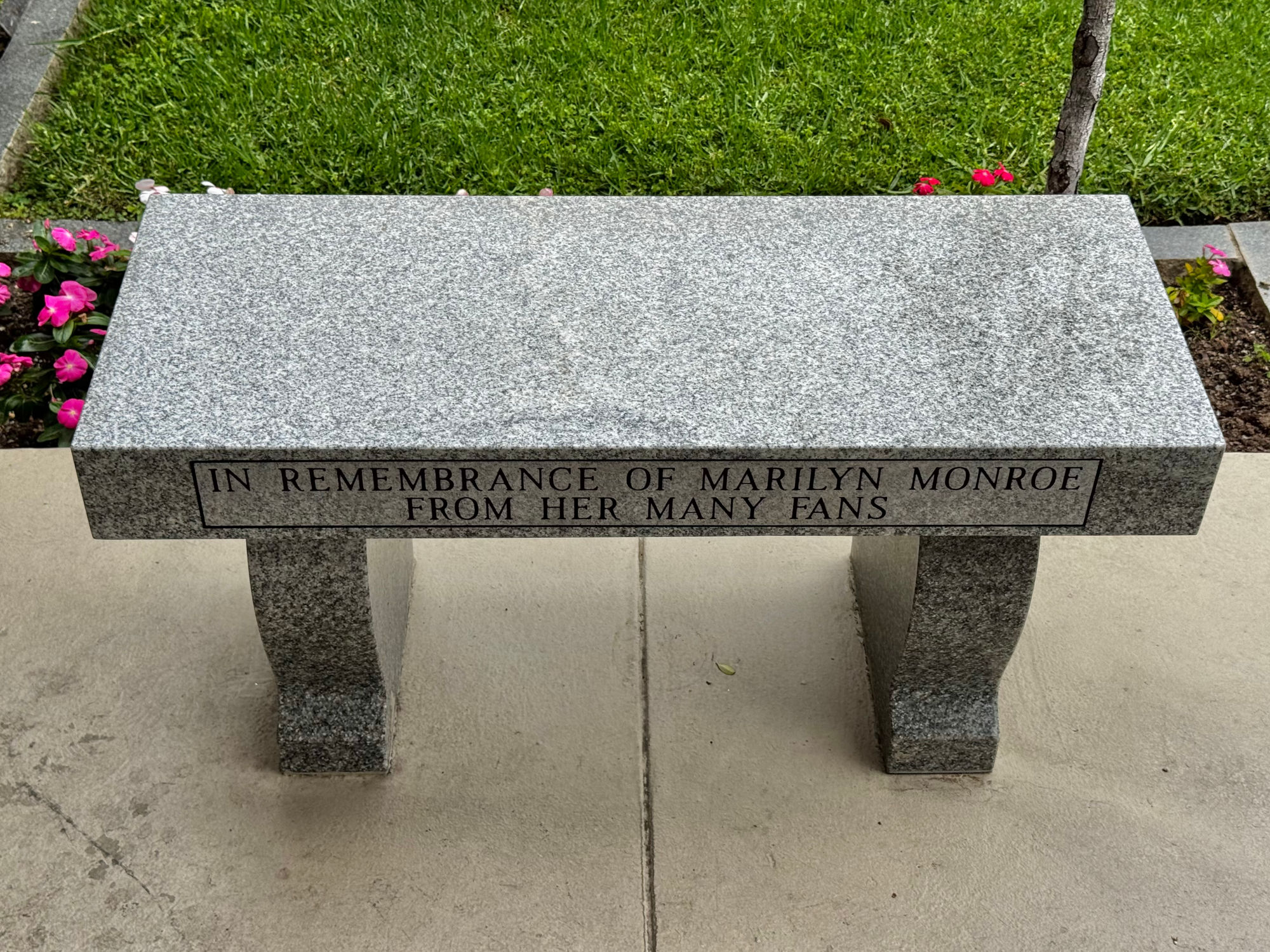 Westwood Village Memorial Park Marilyn Monroe Bench