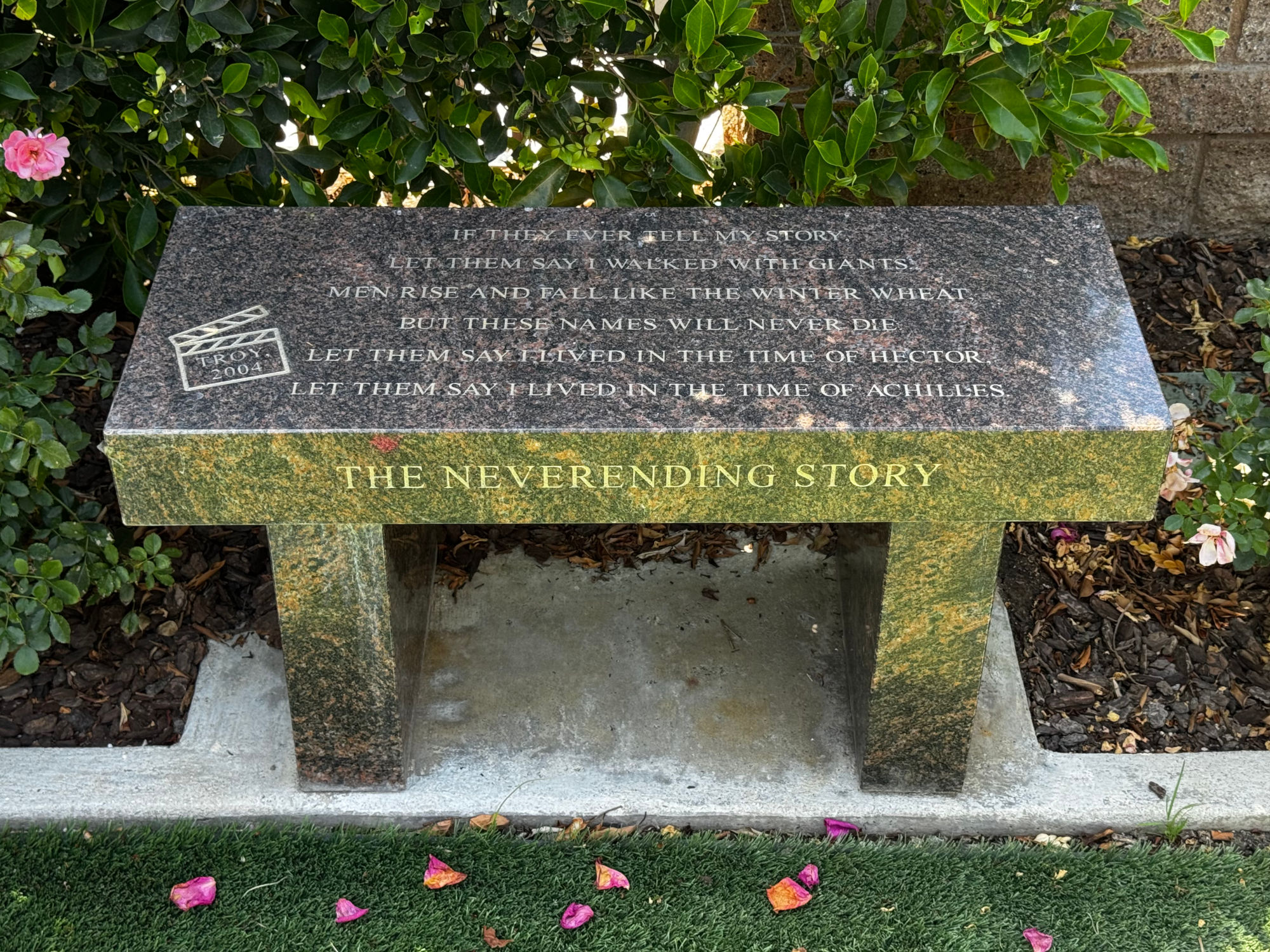 Westwood Village Memorial Park Wolfgang Petersen Bench
