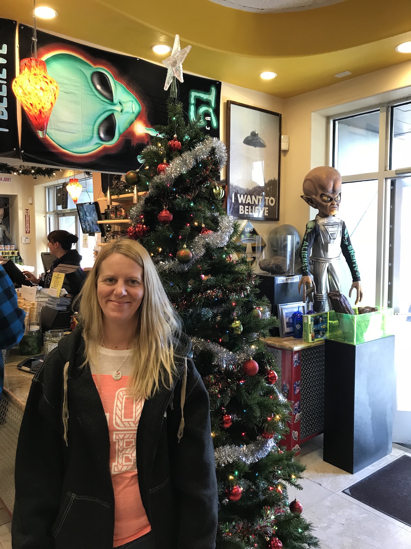 Christmas tree inside Alien Fresh Jerky