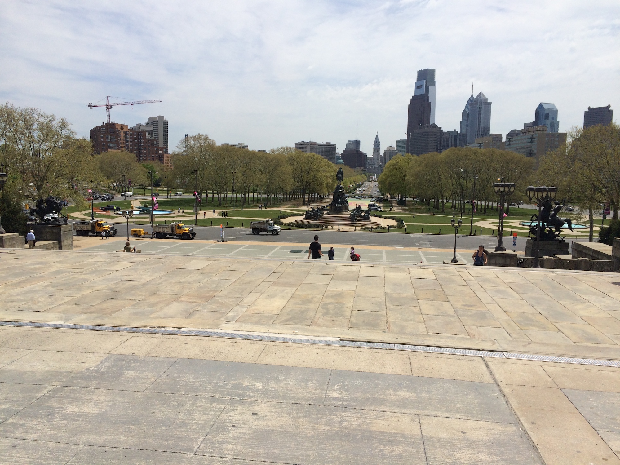 At the top of the Rocky Steps