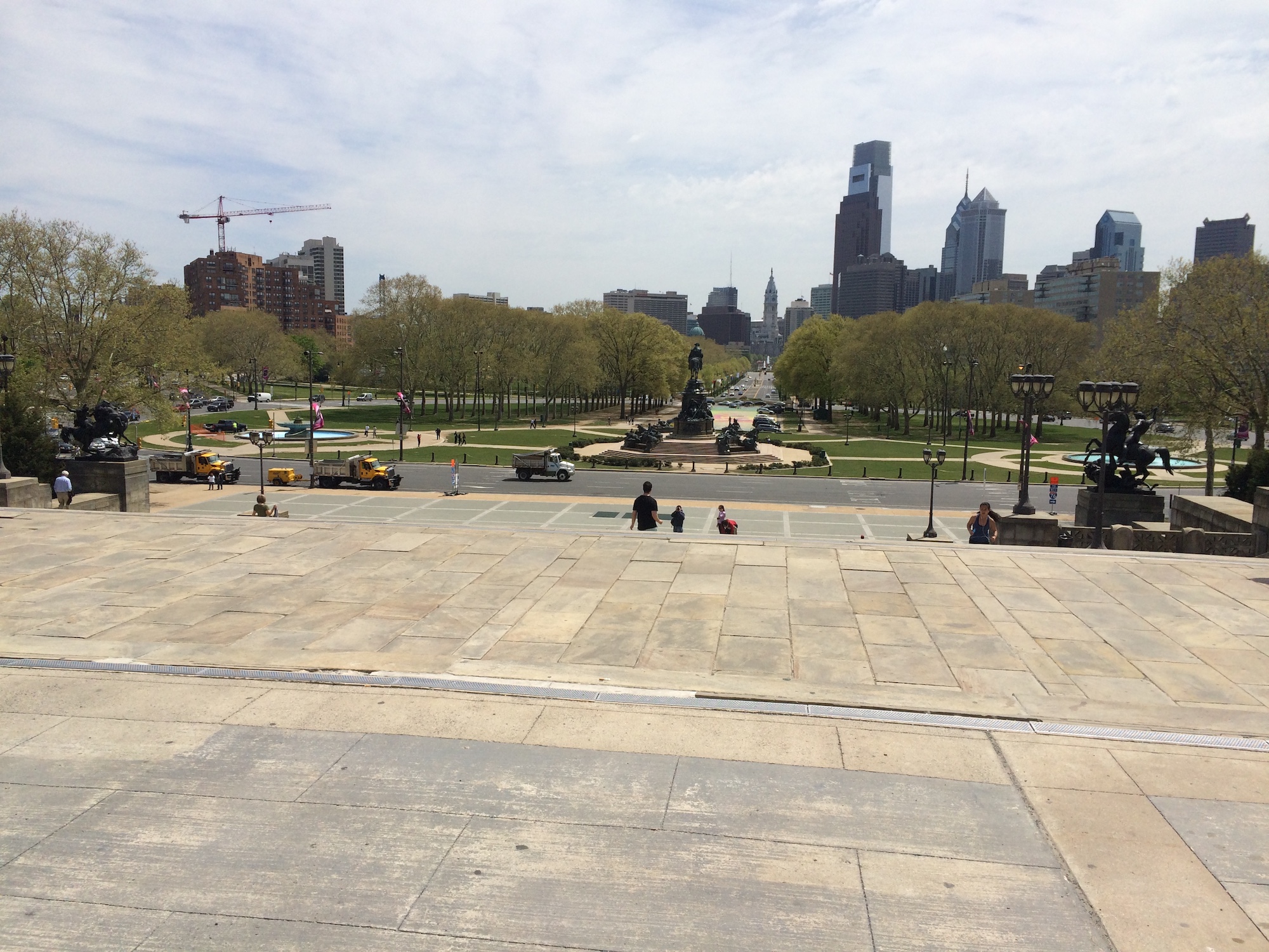 At the top of the Rocky Steps At the top of the Rocky Steps