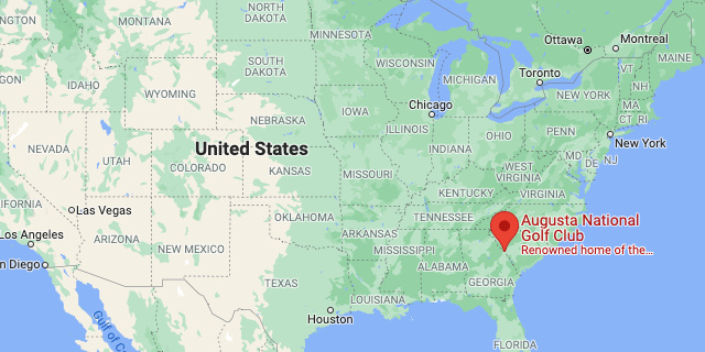 Augusta National Golf Club on Google Maps