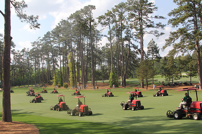 Mowers at Augusta National