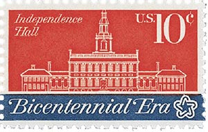 1974 10 cent First Continental Congress: Independence Hall Stamp