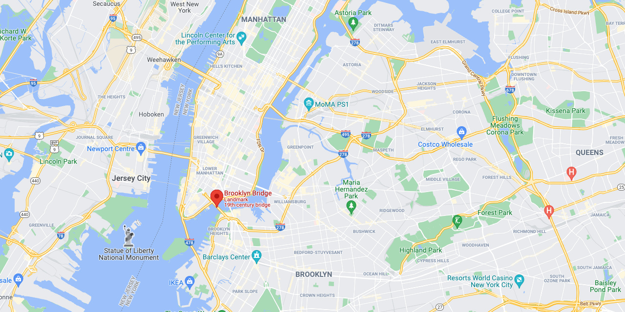 Brooklyn Bridge on Google Maps