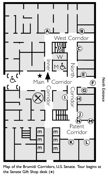 Brumidi Corridors Map Brumidi Corridors Map
