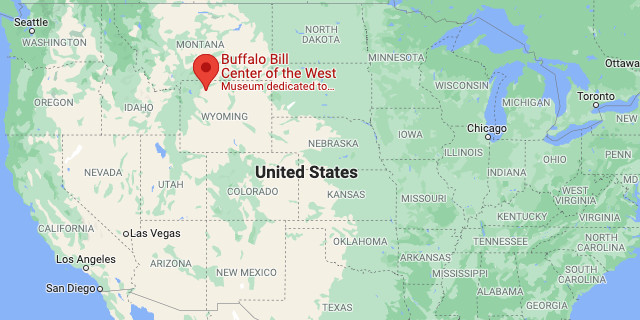 Buffalo Bill Center of the West on US Map