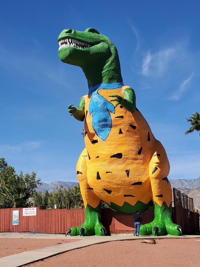 Cabazon Dinosaurs Painted for Halloween