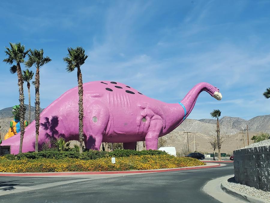Cabazon Dinosaurs Painted for Halloween
