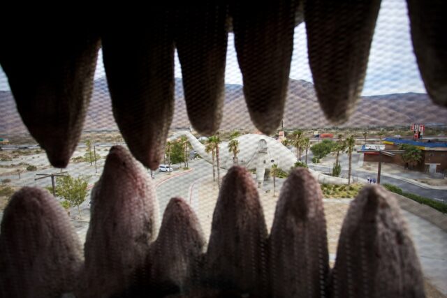 Cabazon Dinosaurs inside Mr Rex mouth