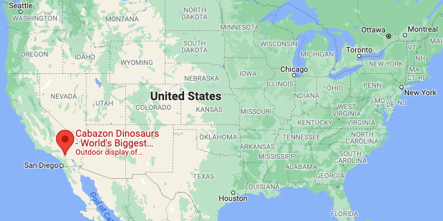 Cabazon Dinosaurs on Google Maps
