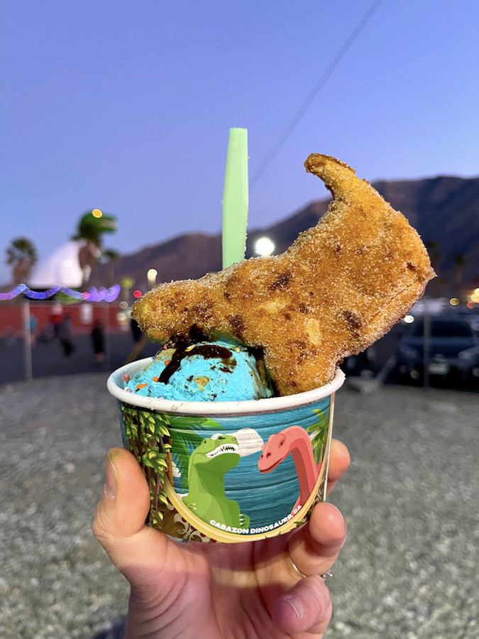 Cabazon Dinosaurs Sweet-o-saur Waffle Ice Cream