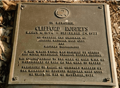 Cliff Roberts Plaque