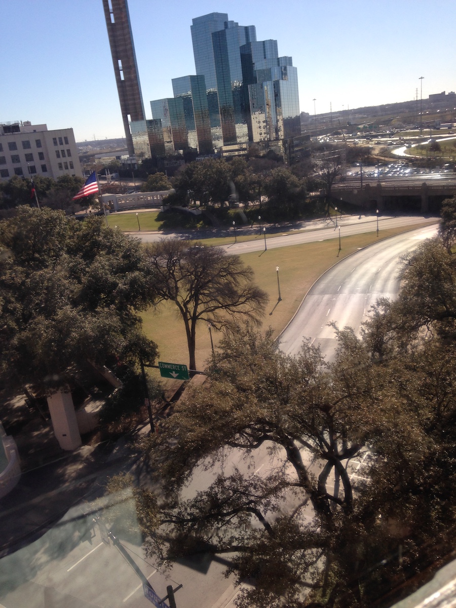 View out of The Book Depository Window