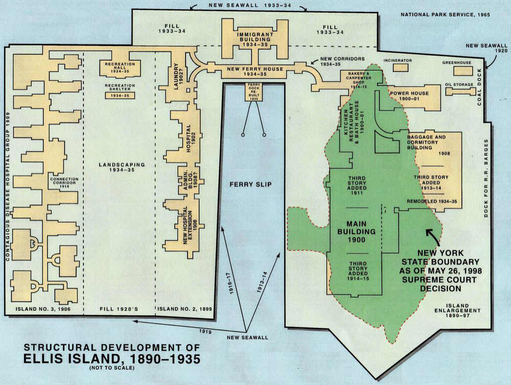 Ellis Island State Borders