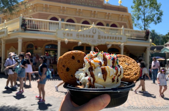 Golden Horseshoe Saloon Chocolate Chunk Cookie Sundae Golden Horseshoe Saloon Chocolate Chunk Cookie Sundae