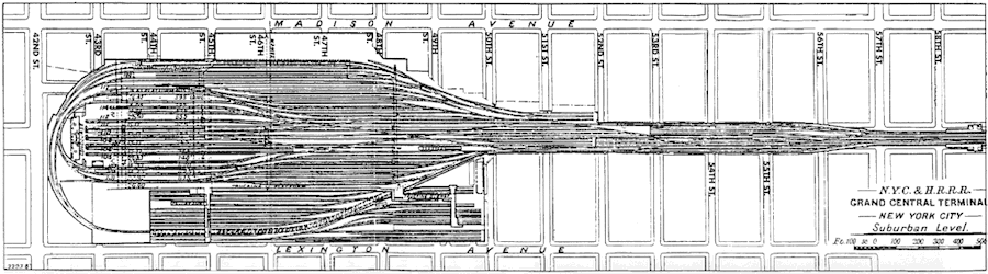 Lower level mainline tracks