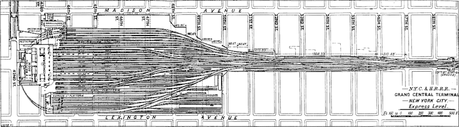 Upper level mainline tracks