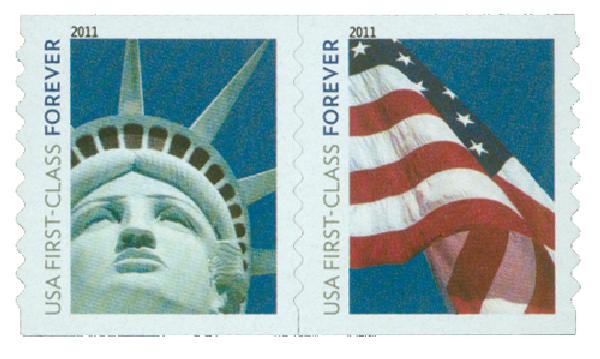 Lady Liberty and Flag Forever Stamps