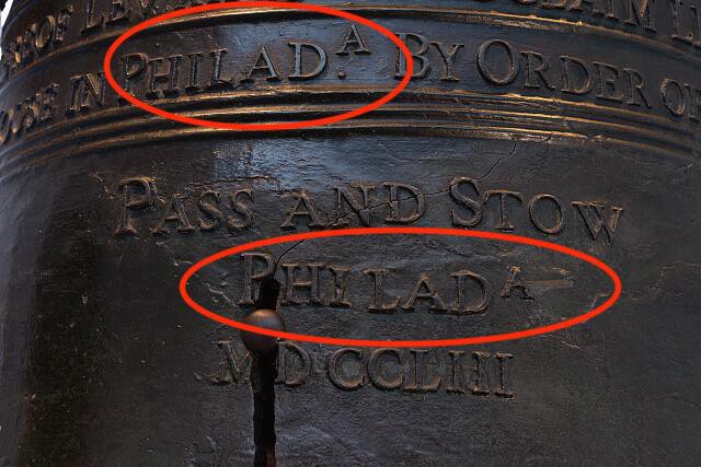 Philada on the Liberty Bell Philada on the Liberty Bell