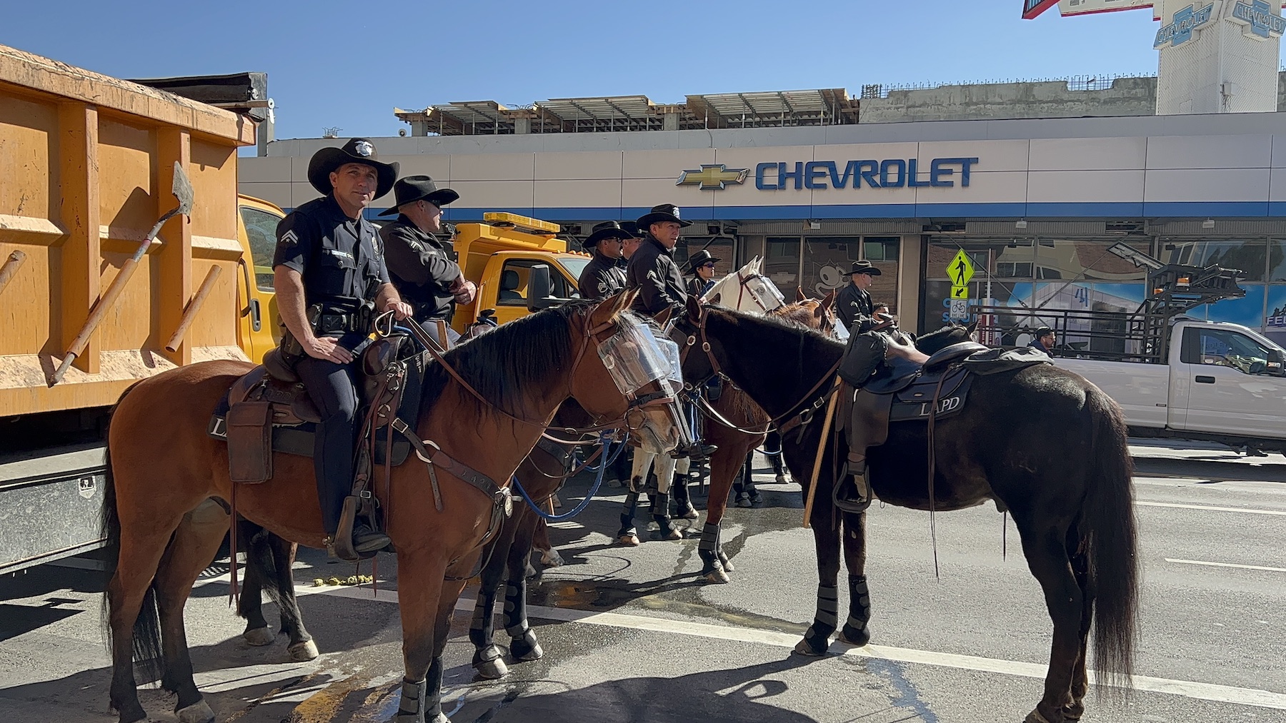 Los Angeles Rams Parade Mounted Police