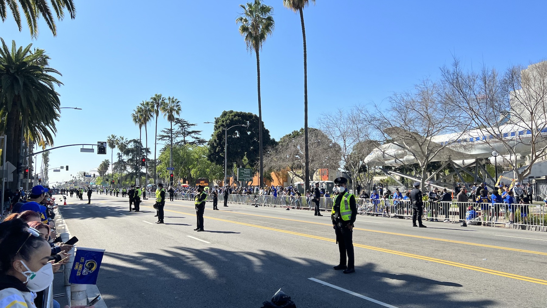 Los Angeles Rams Parade Police Presence