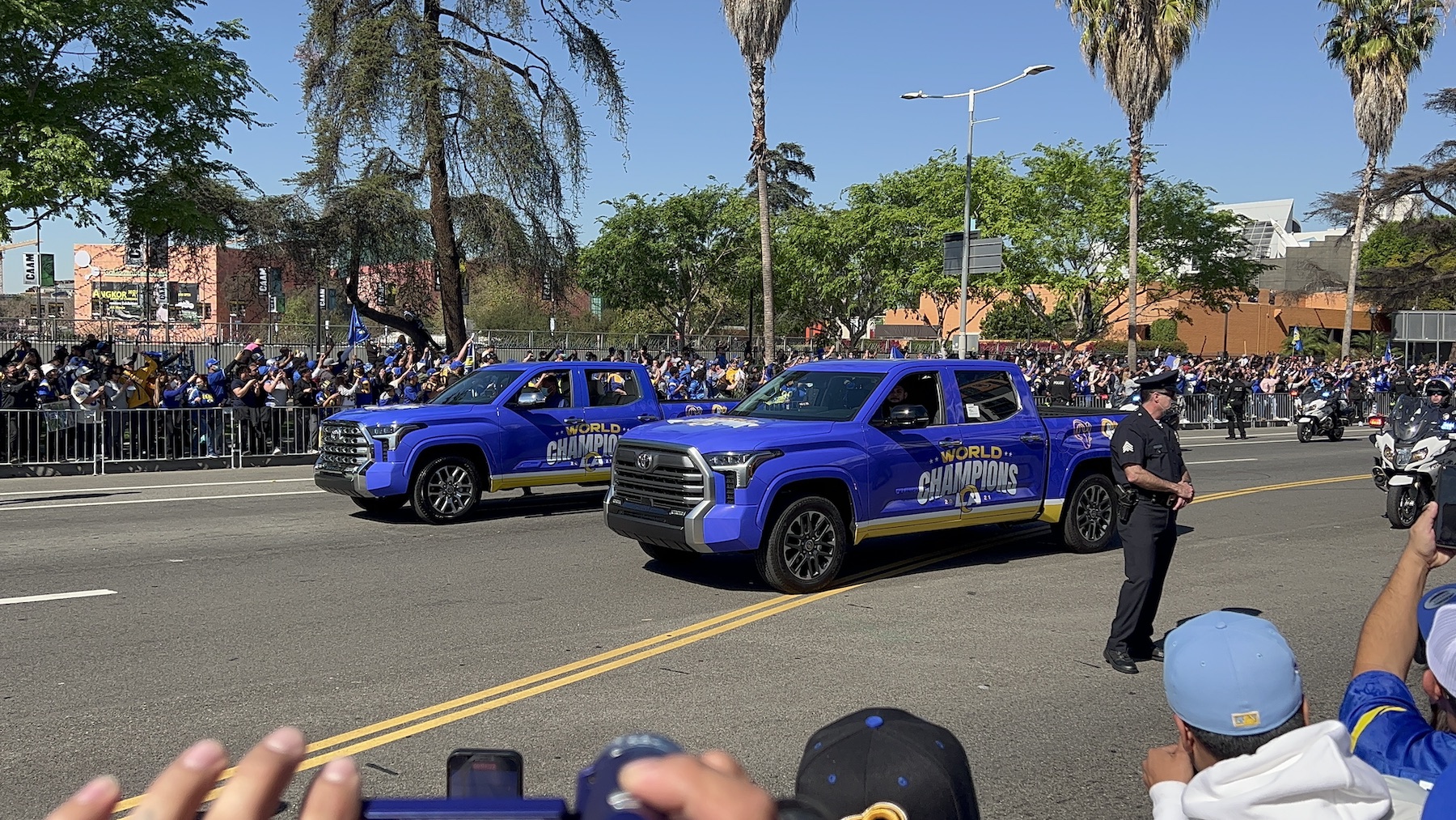 Los Angeles Rams Parade Trucks