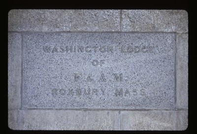Masons, Washington Lodge of F & A.M. Roxbury