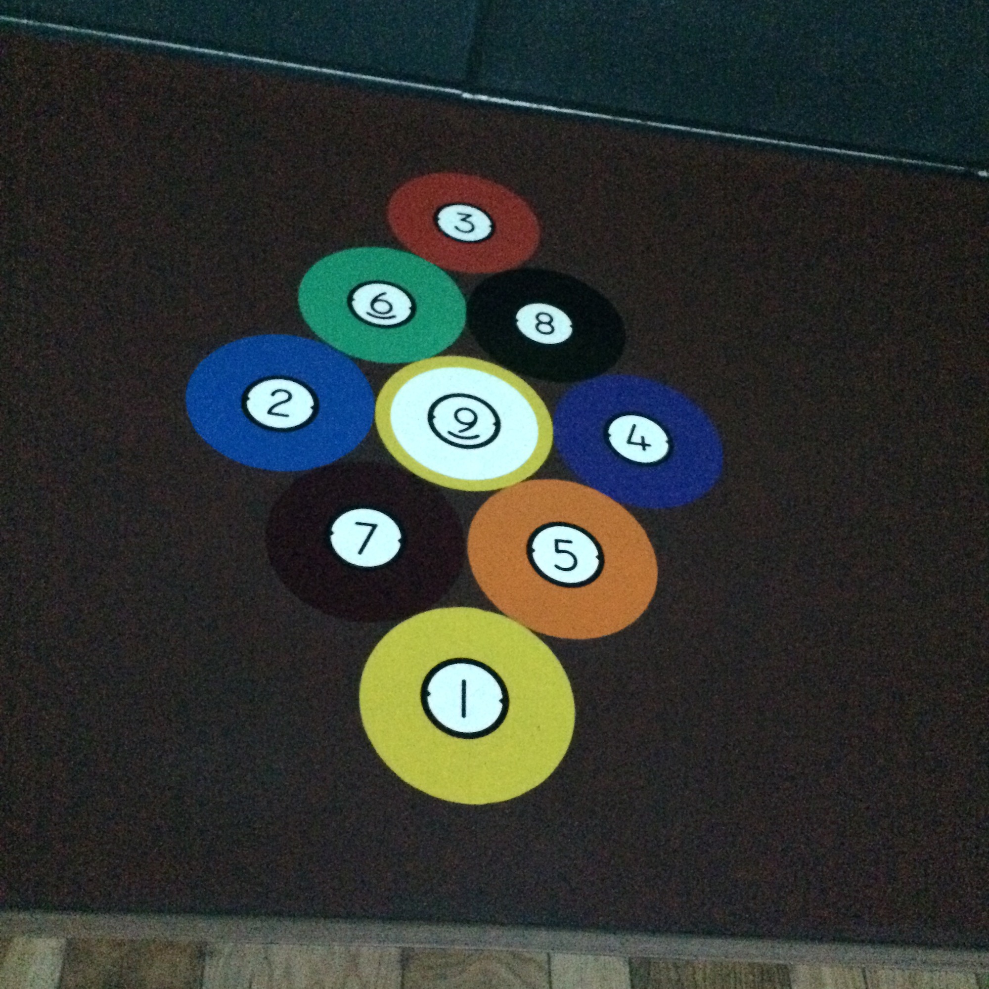 Q Master Billiards 9 Ball Floor Mat