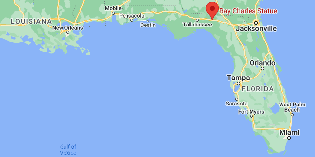 Ray Charles Statue Florida on Google Maps
