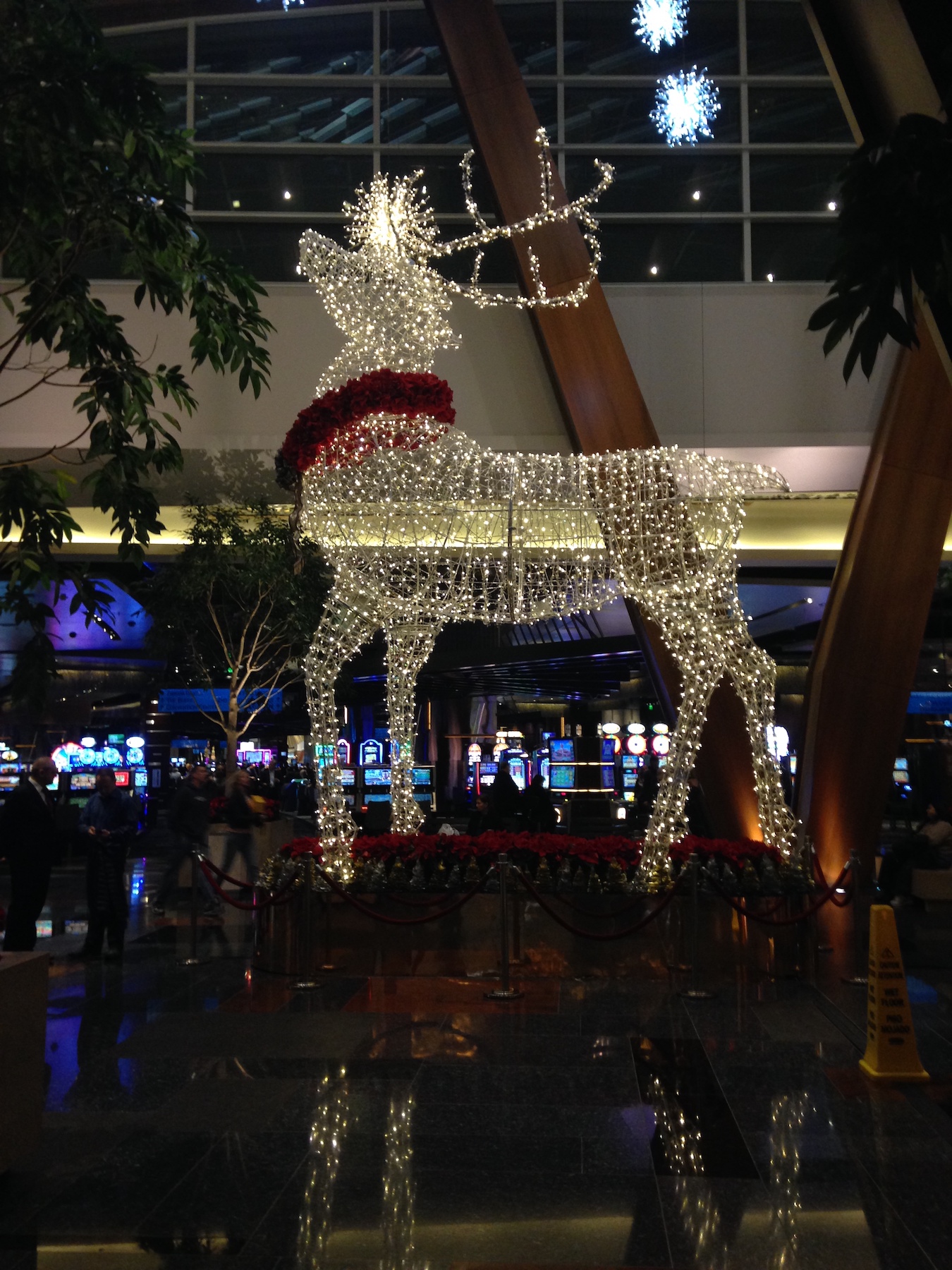 Reindeer inside Aria Casino