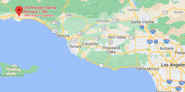 Santa Barbara Mission on Google Maps