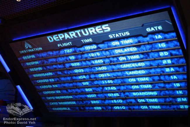 Star Tours Departures