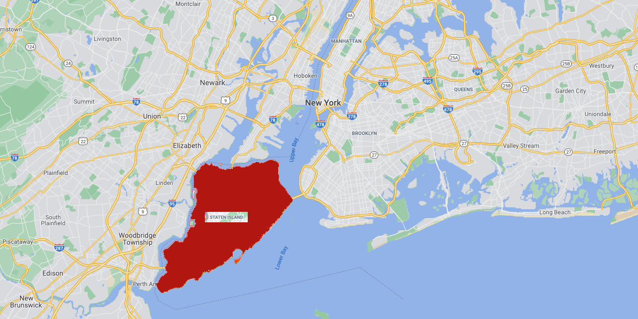 Staten Island Google Map