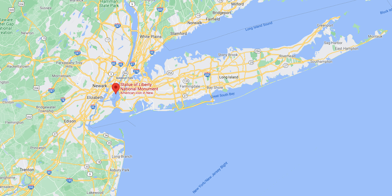 Statue of Liberty on Google Maps