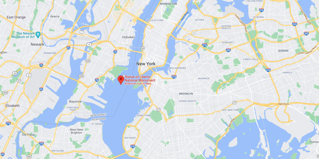 Google Map Statue of Liberty