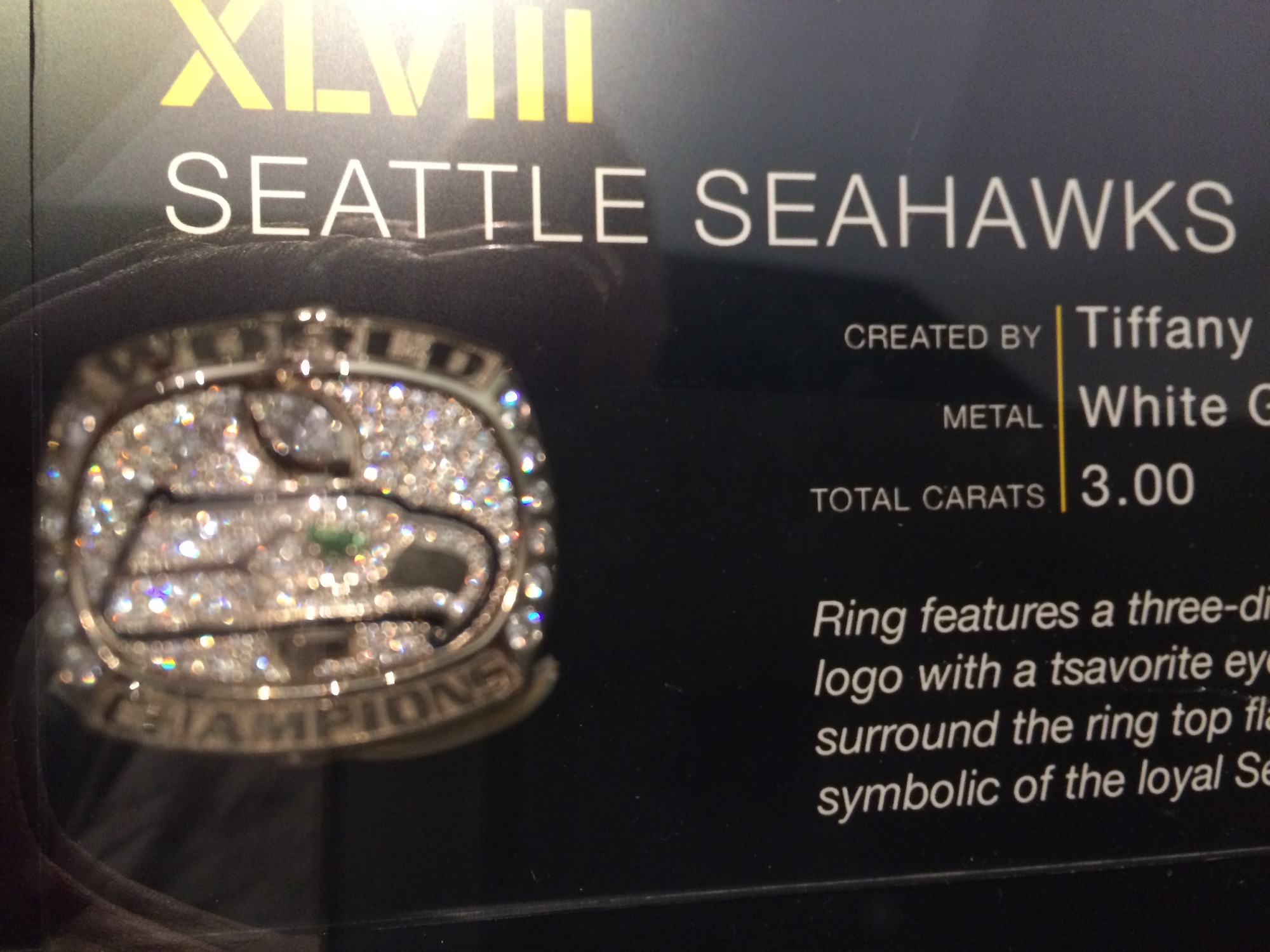 Super Bowl XLVIII Ring Seattle Seahawks