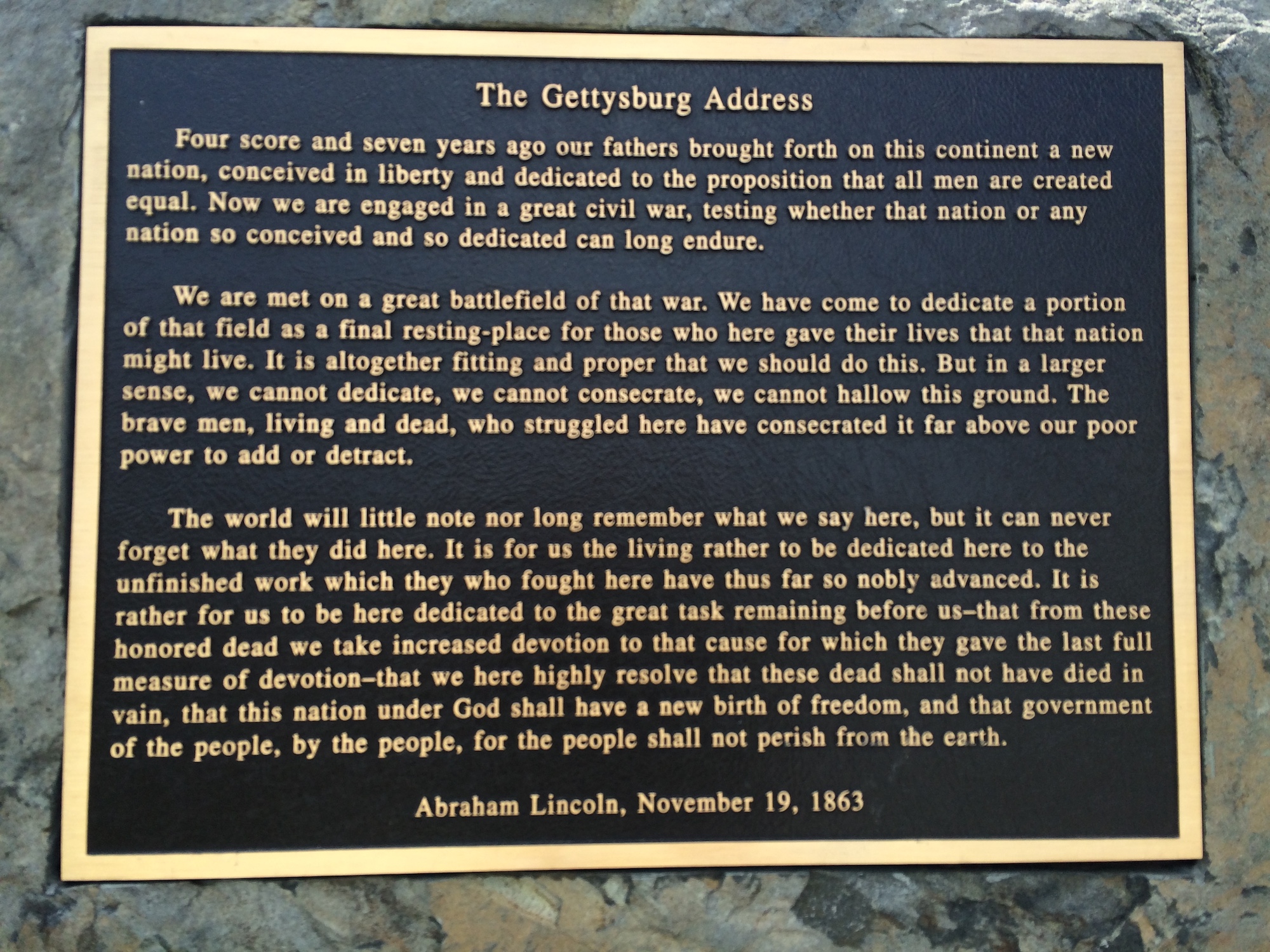 The Gettysburg Address