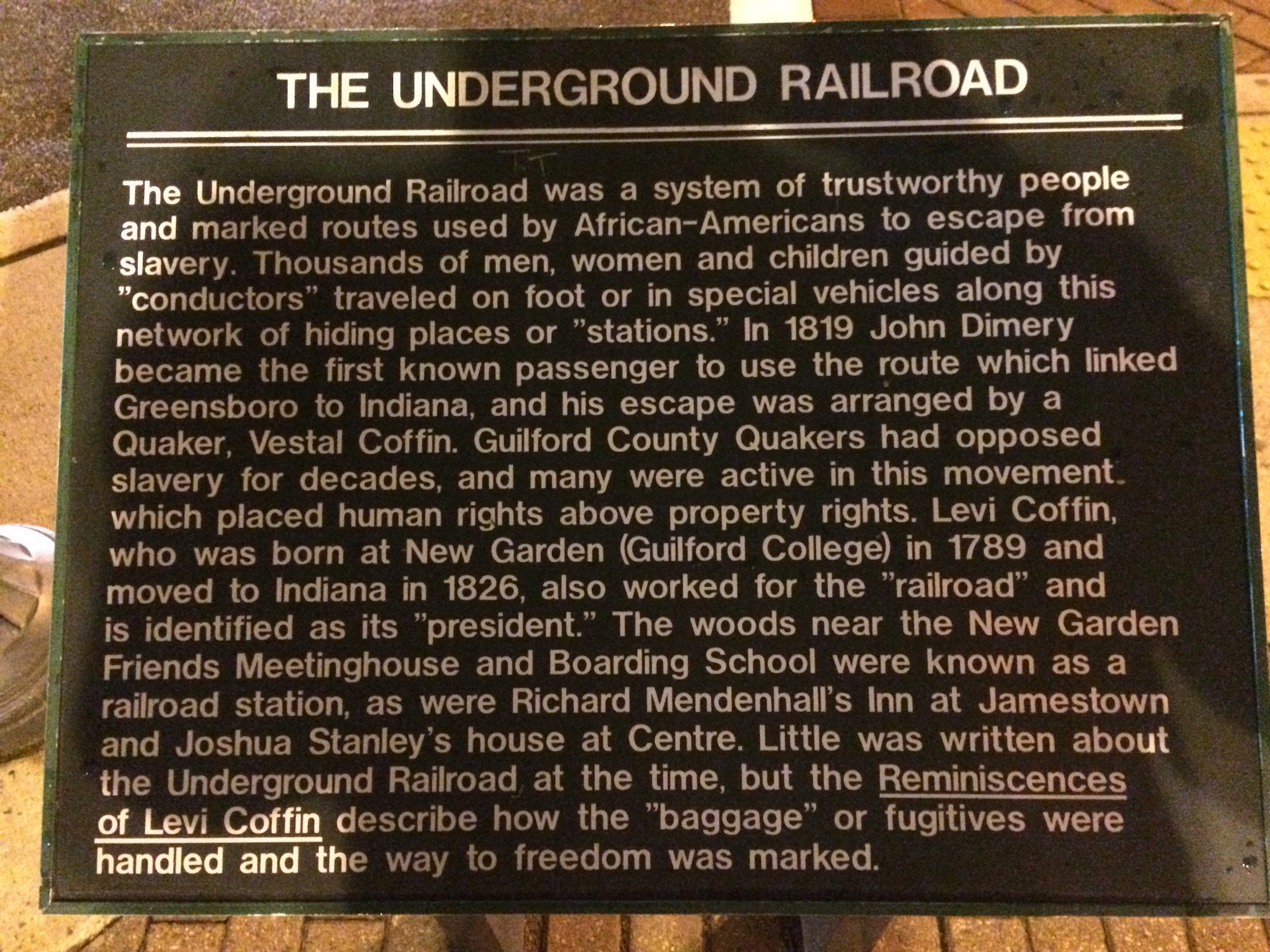 The Underground Railroad