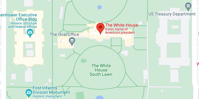 US Treasury Building on Google Maps