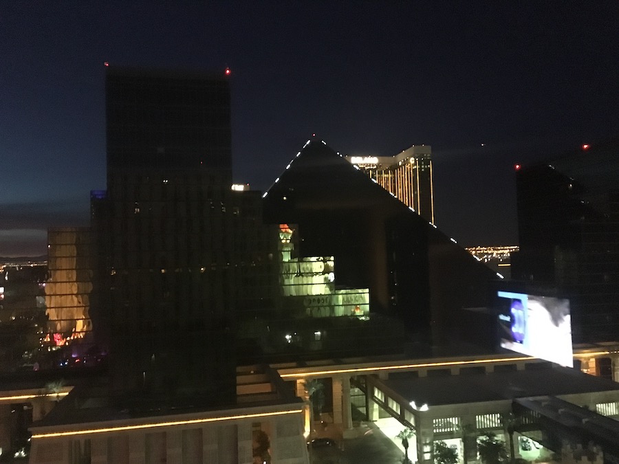 Nighttime view of the Luxor