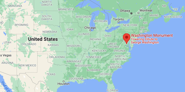 Washington Monument on Google Maps