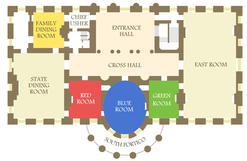 White House State Floor Map