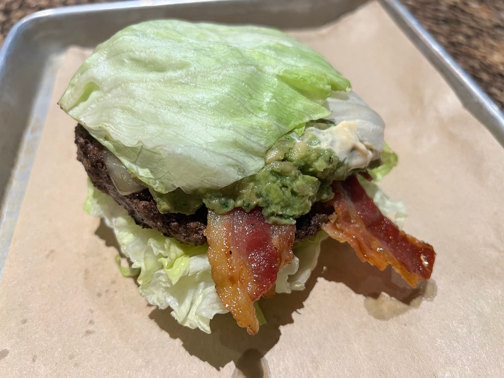 Bacon Guacamole Deluxe Burger BJ's Restaurant Bacon Guacamole Deluxe Burger