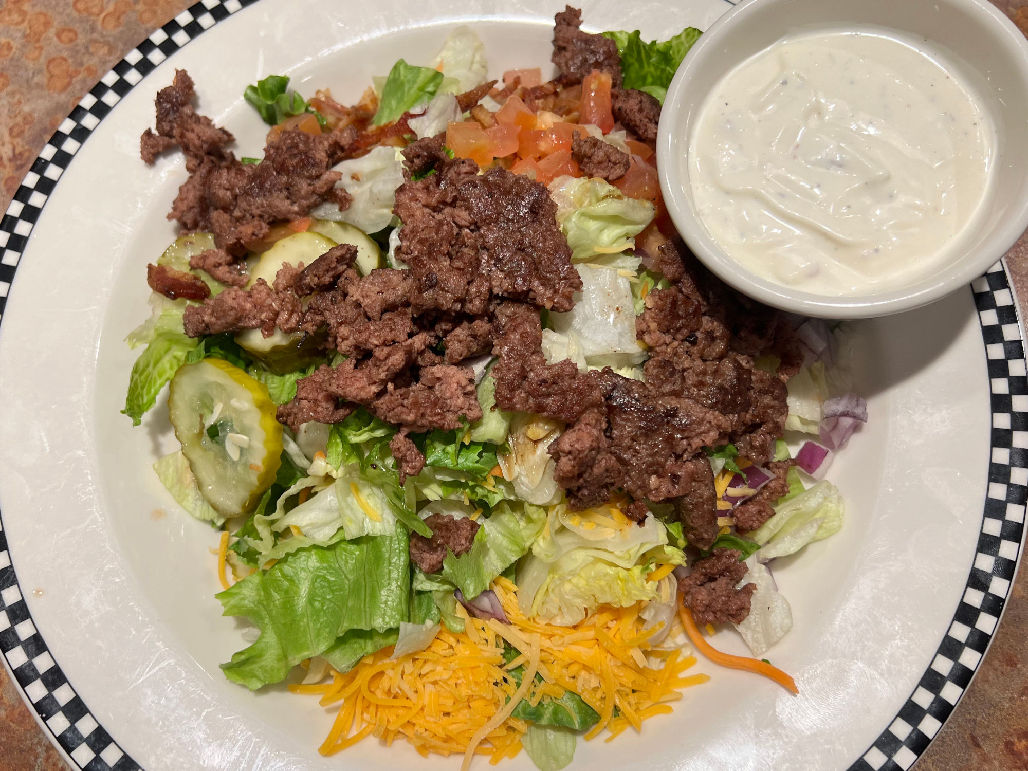 Bacon Cheeseburger Salad Black Bear Diner Bacon Cheeseburger Salad