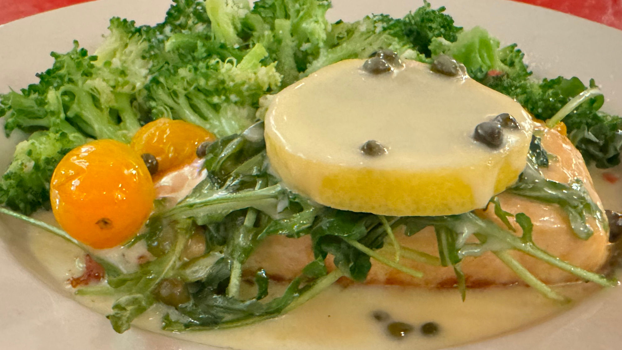 Buca di Beppo Salmon Sorrento Tomato